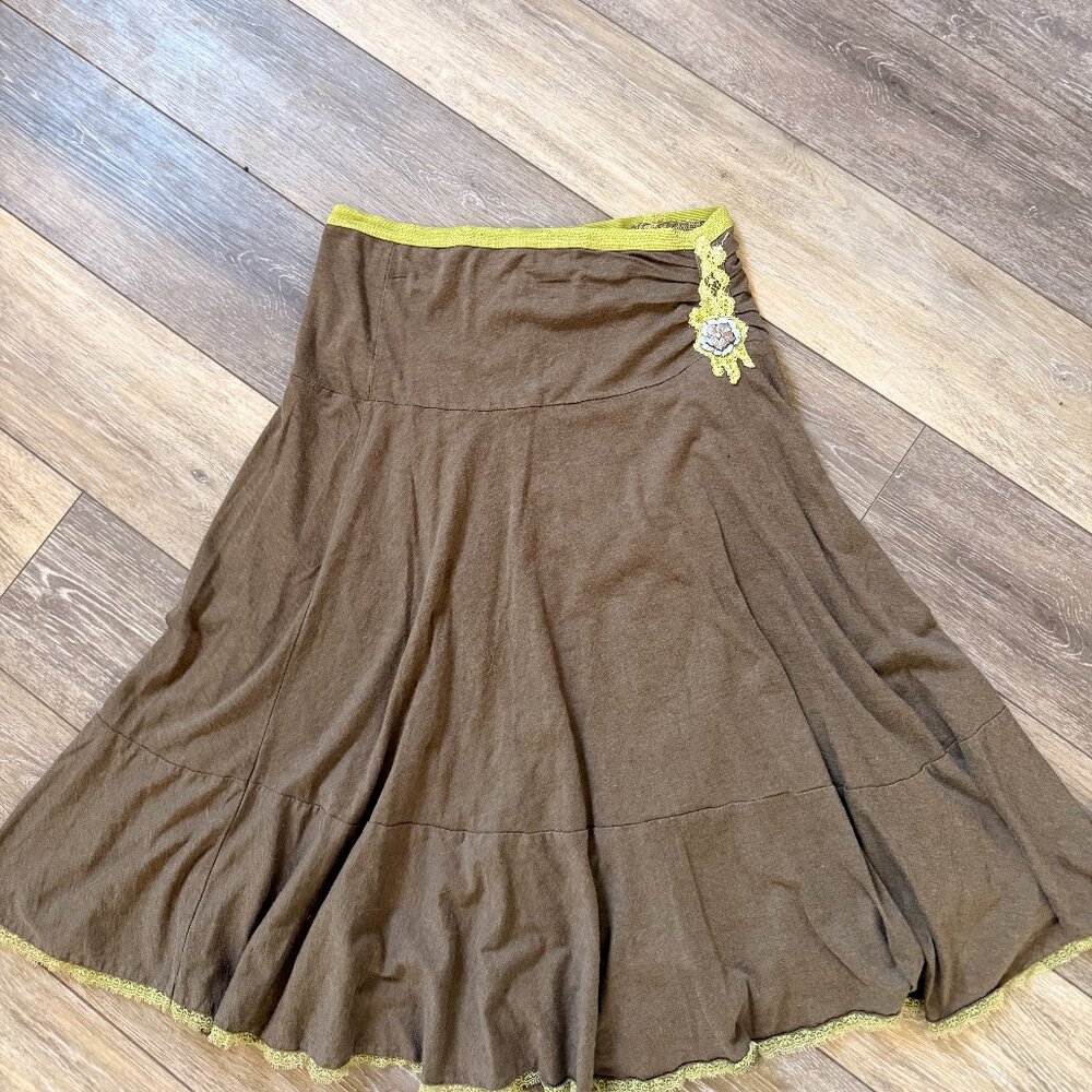 VINTAGE Free People Embroidered Skirt